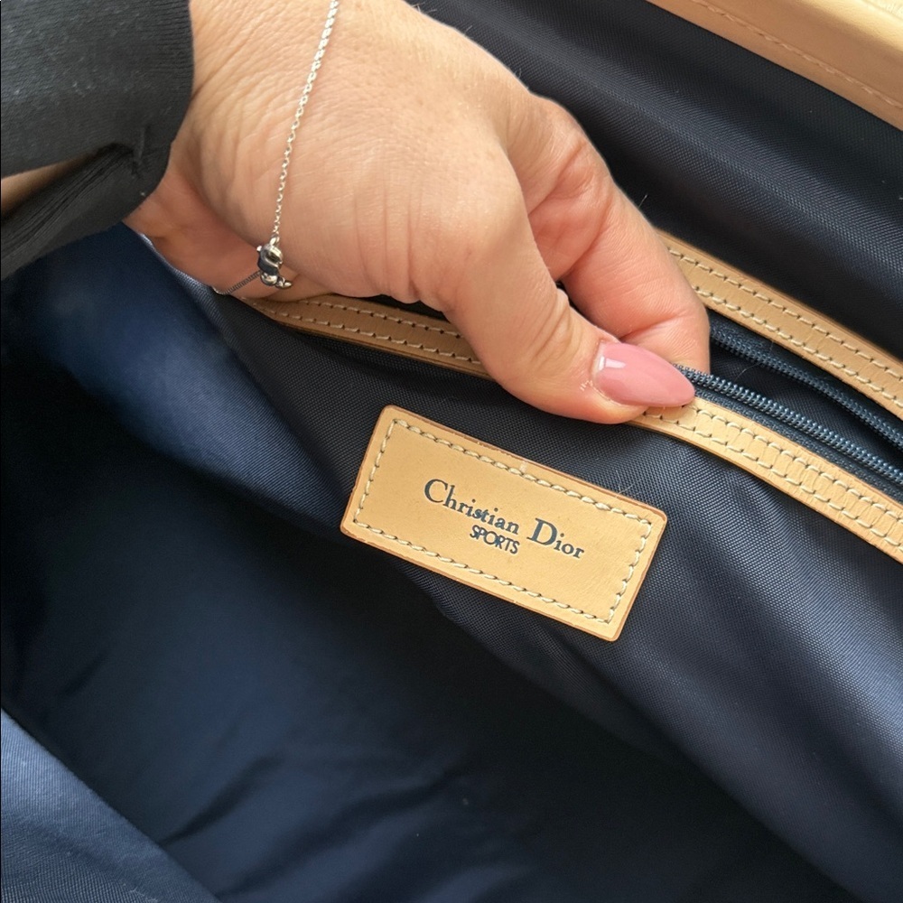 Christian Dior navy blue and Tan Travel Bag - Picture 12 of 12